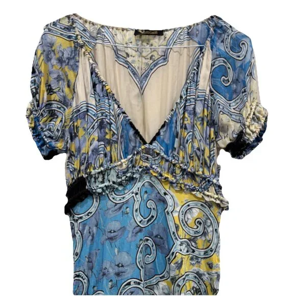 Roberto Cavalli Jpt124‎ Dress Boho Chic Size 38 Multicolored - Picture 5 of 13